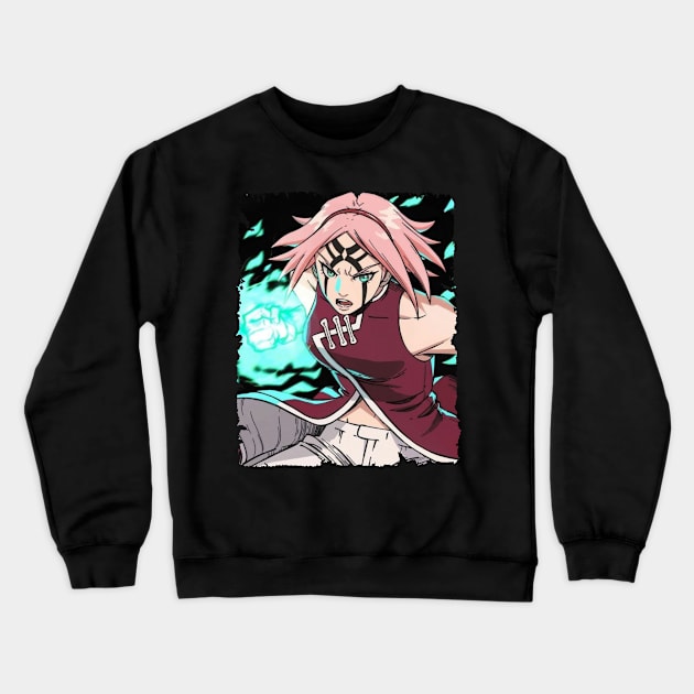 SAKURA HARUNO MERCH VTG Crewneck Sweatshirt by xsmilexstd